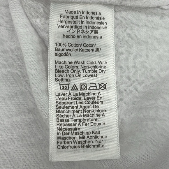 J Crew Factory Petite Gauze button-up long sleeve shirt white size MP NWT BI217 - Picture 9 of 13
